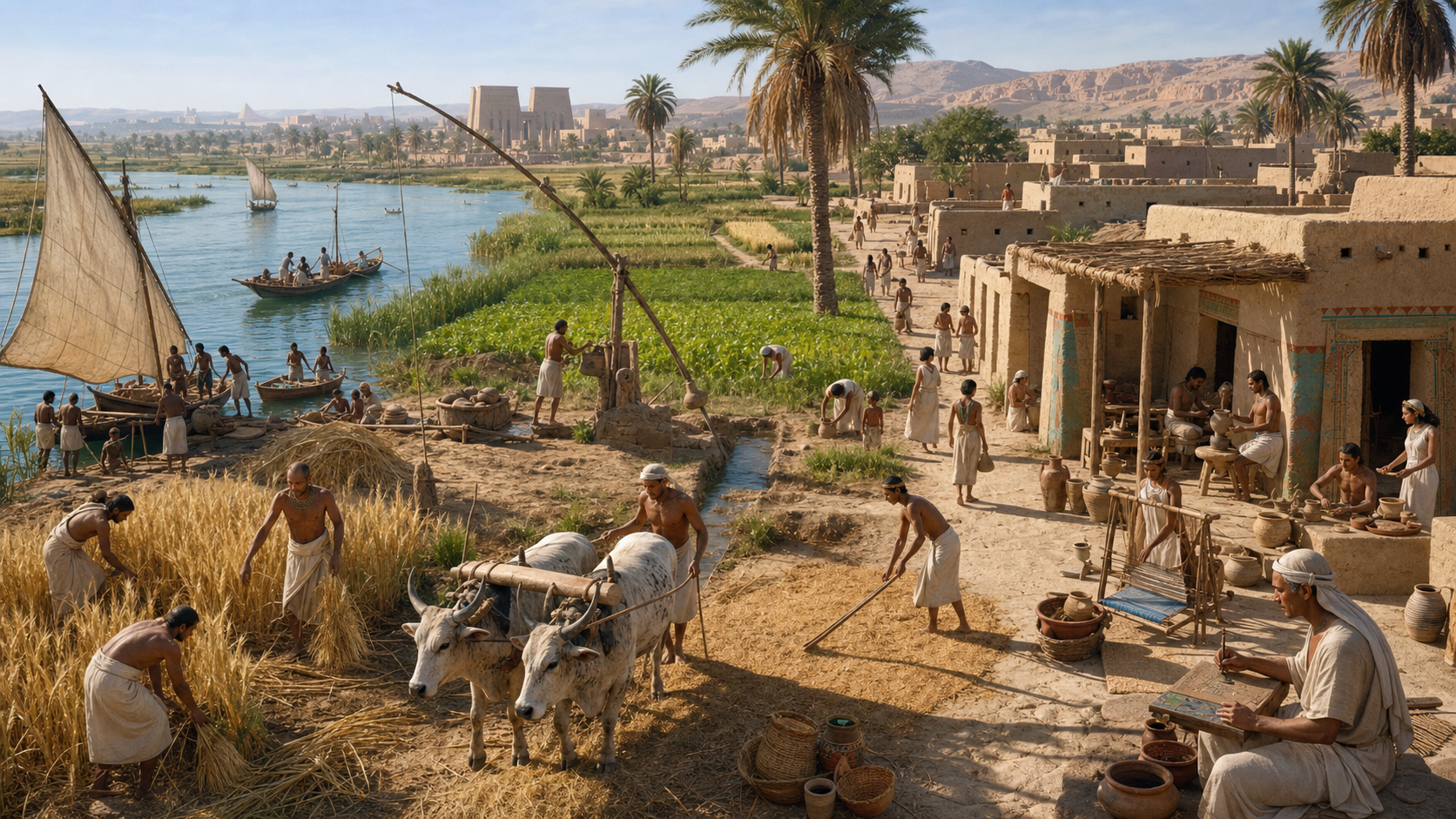 Interpretive reconstruction of daily life in Ancient Egypt