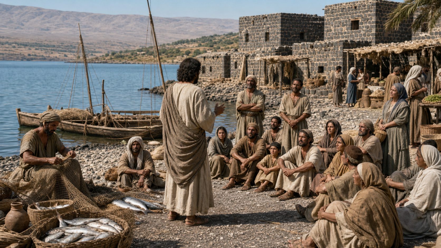 Evidence-based artistic reconstruction of a Galilean lakeshore community around 30 CE