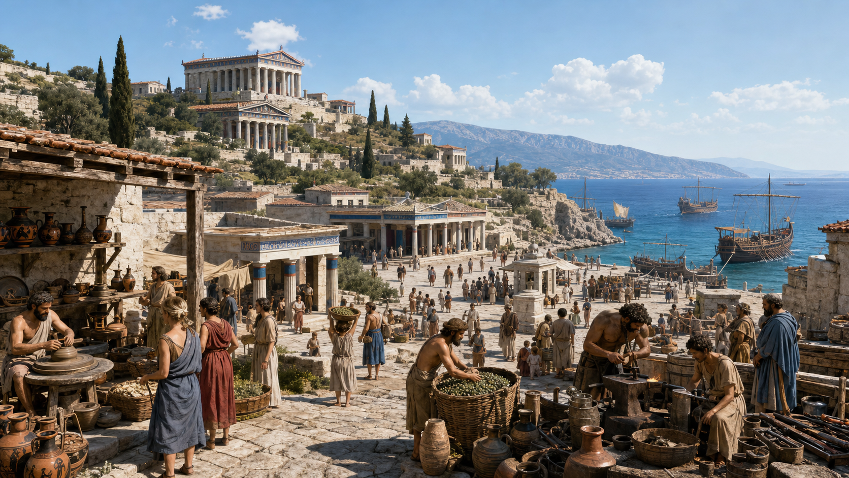 Interpretive reconstruction of daily life in Ancient Greece